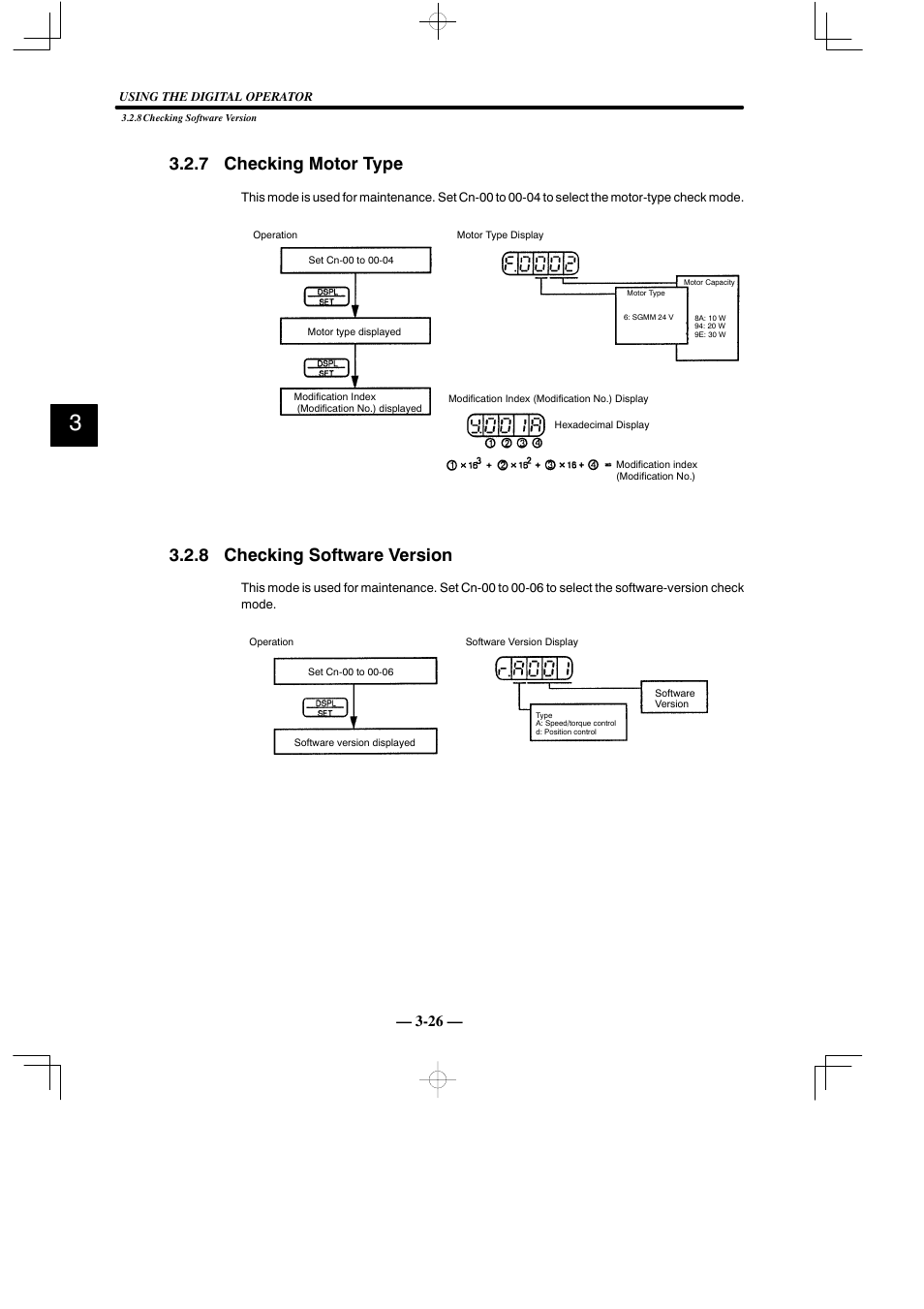 7 checking motor type, 8 checking software version | Yaskawa Sigma Mini User Manual | Page 150 / 282