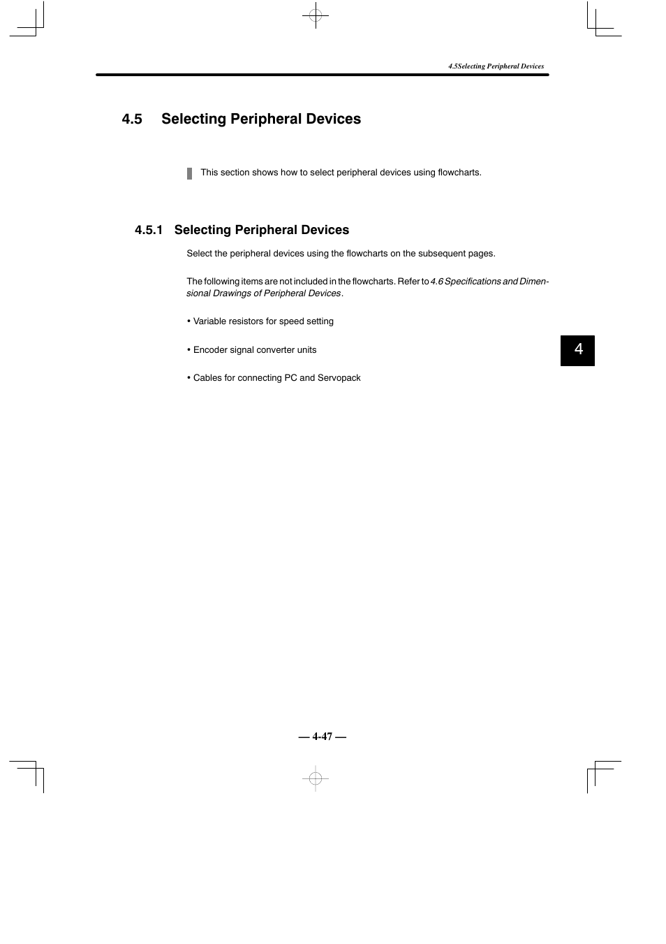 5 selecting peripheral devices, 1 selecting peripheral devices | Yaskawa Sigma Mini User Manual | Page 197 / 282