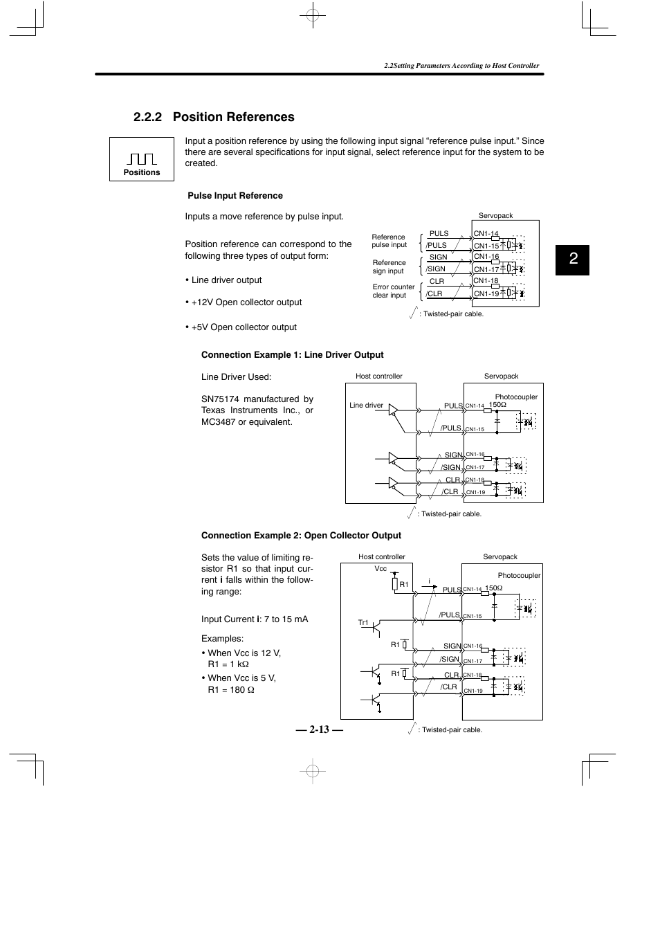 2 position references | Yaskawa Sigma Mini User Manual | Page 57 / 282