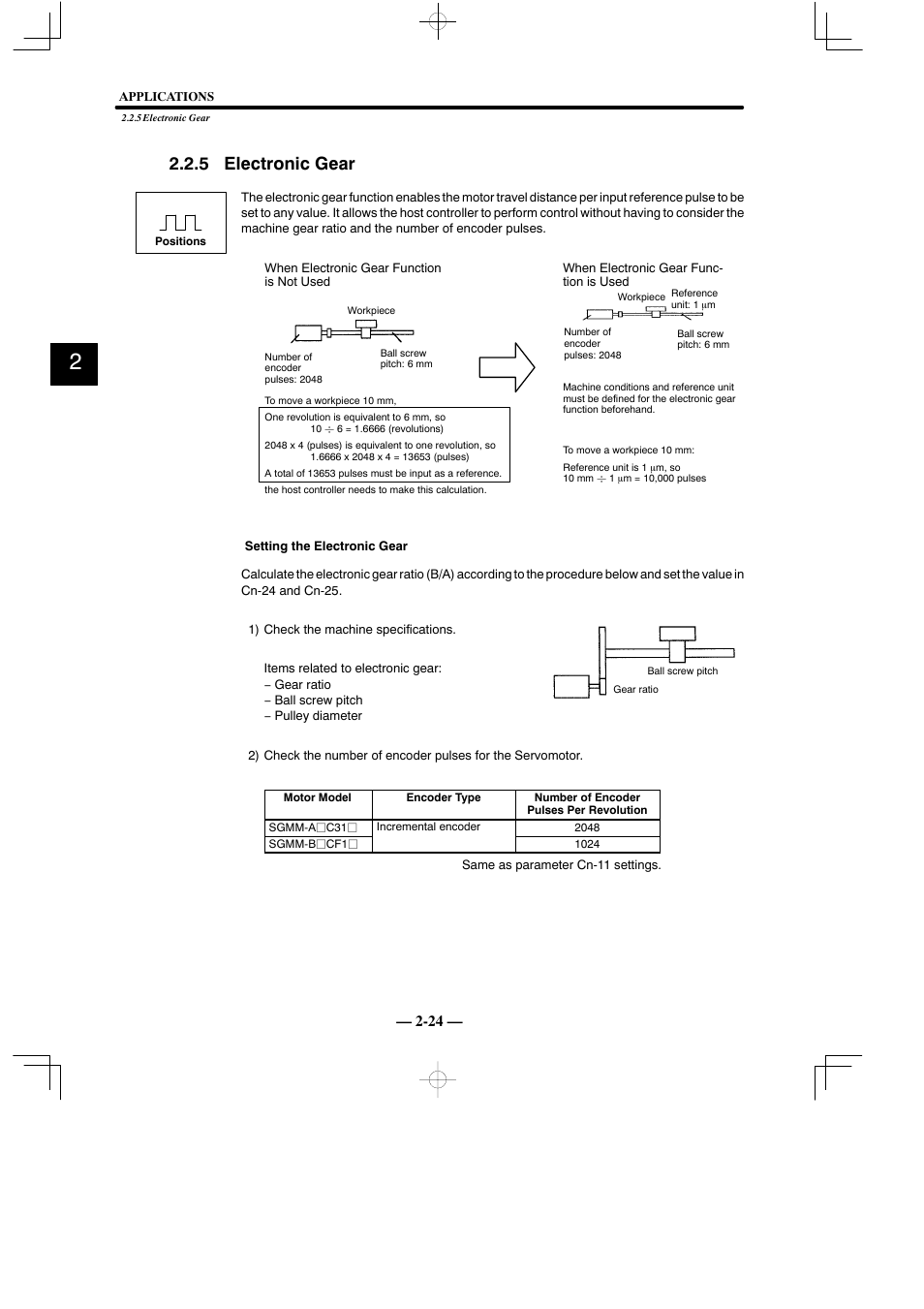 5 electronic gear | Yaskawa Sigma Mini User Manual | Page 68 / 282