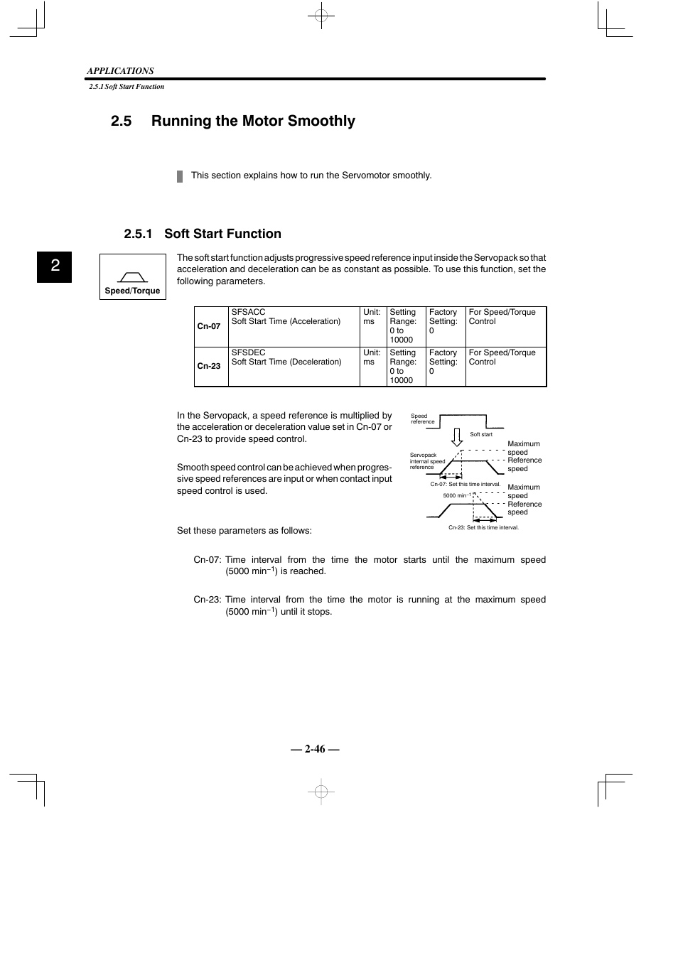 5 running the motor smoothly, 1 soft start function | Yaskawa Sigma Mini User Manual | Page 90 / 282