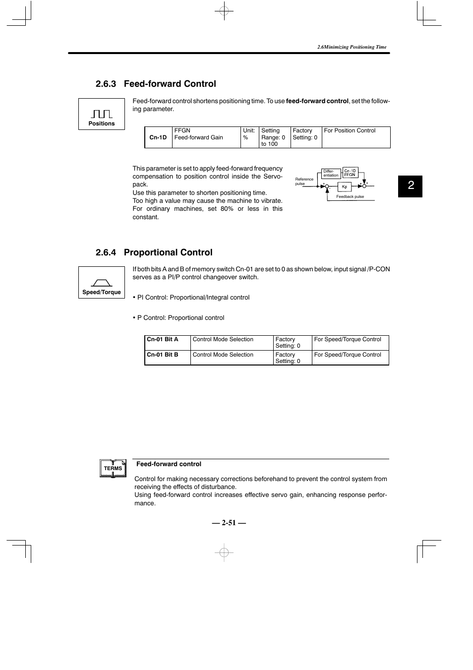3 feed-forward control, 4 proportional control | Yaskawa Sigma Mini User Manual | Page 95 / 282