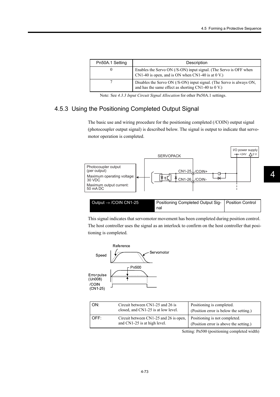 3 using the positioning completed output signal | Yaskawa Large Capacity Sigma II Series User Manual | Page 149 / 405