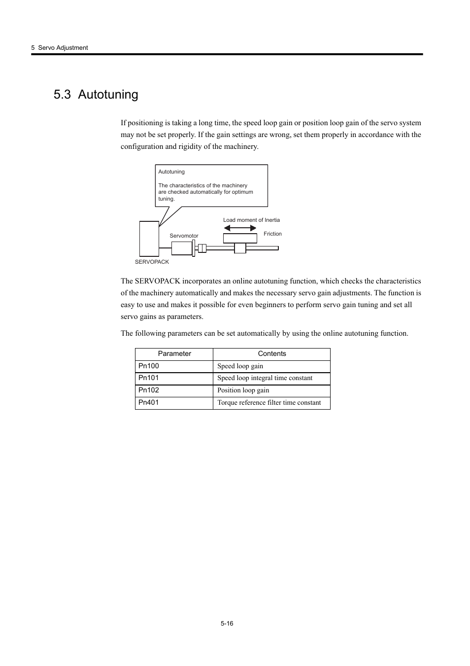 3 autotuning | Yaskawa Large Capacity Sigma II Series User Manual | Page 199 / 405