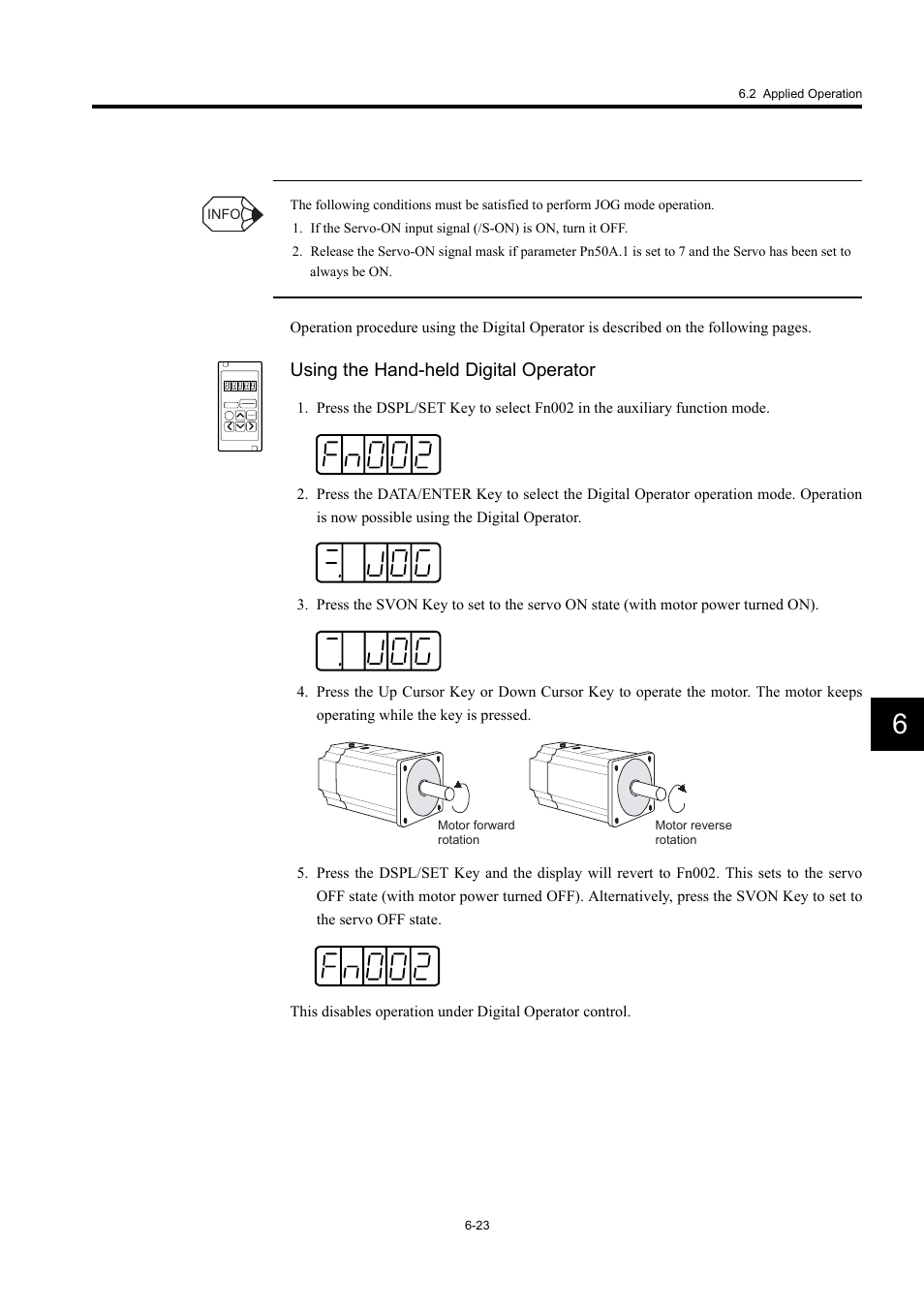Using the hand-held digital operator | Yaskawa Large Capacity Sigma II Series User Manual | Page 243 / 405