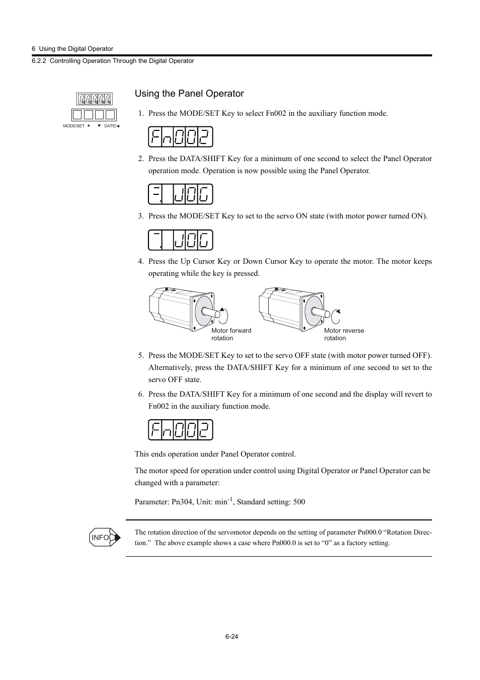 Using the panel operator | Yaskawa Large Capacity Sigma II Series User Manual | Page 244 / 405