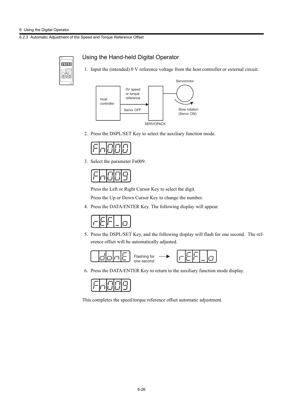 Using the hand-held digital operator | Yaskawa Large Capacity Sigma II Series User Manual | Page 246 / 405
