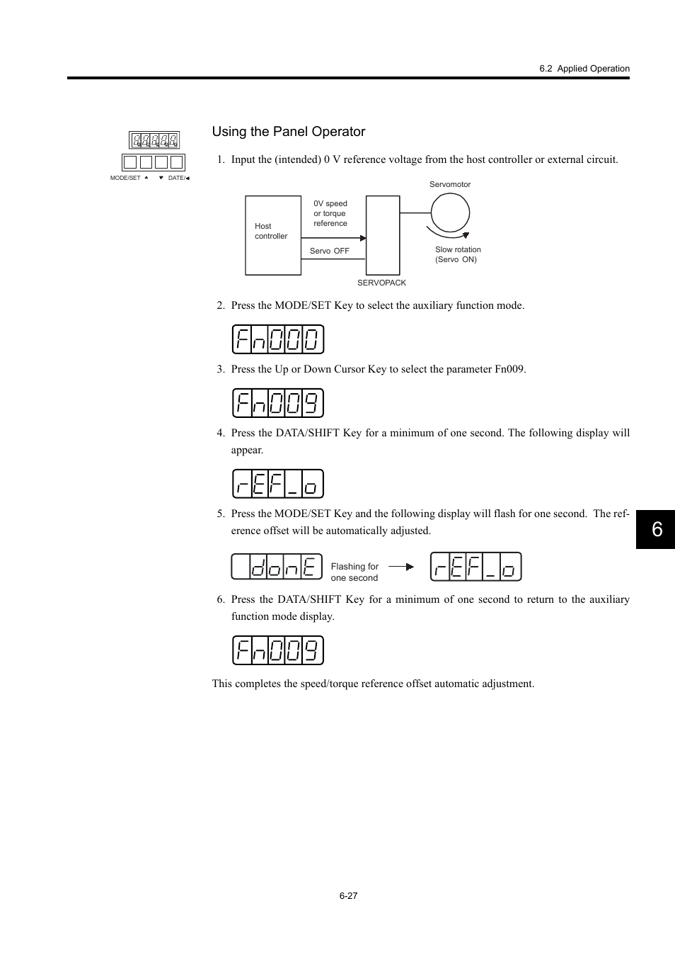 Using the panel operator | Yaskawa Large Capacity Sigma II Series User Manual | Page 247 / 405