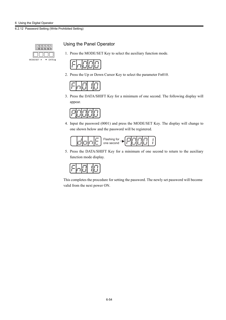 Using the panel operator | Yaskawa Large Capacity Sigma II Series User Manual | Page 274 / 405