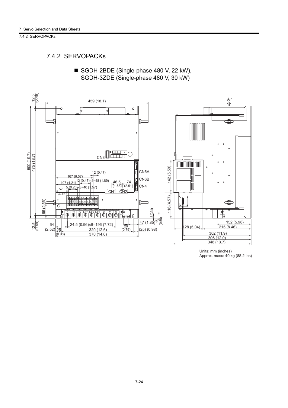 2 servopacks | Yaskawa Large Capacity Sigma II Series User Manual | Page 300 / 405