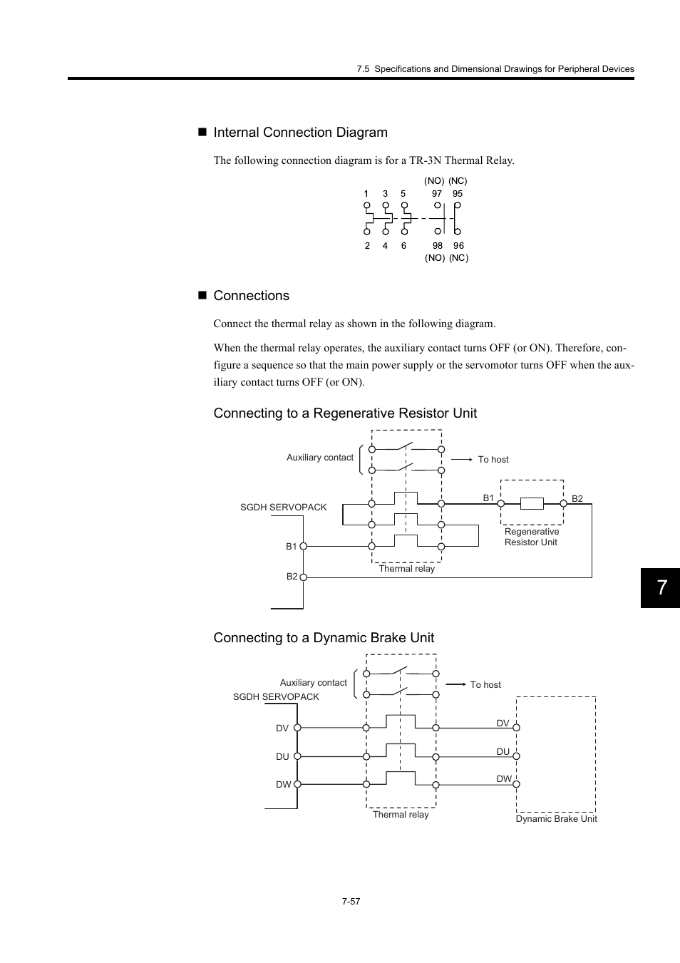 Internal connection diagram, Connections | Yaskawa Large Capacity Sigma II Series User Manual | Page 333 / 405