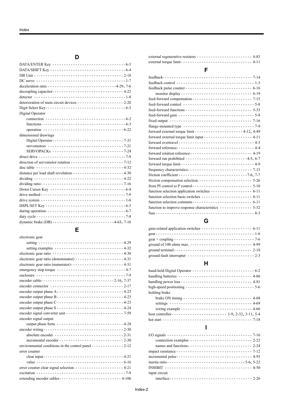 Yaskawa Large Capacity Sigma II Series User Manual | Page 400 / 405