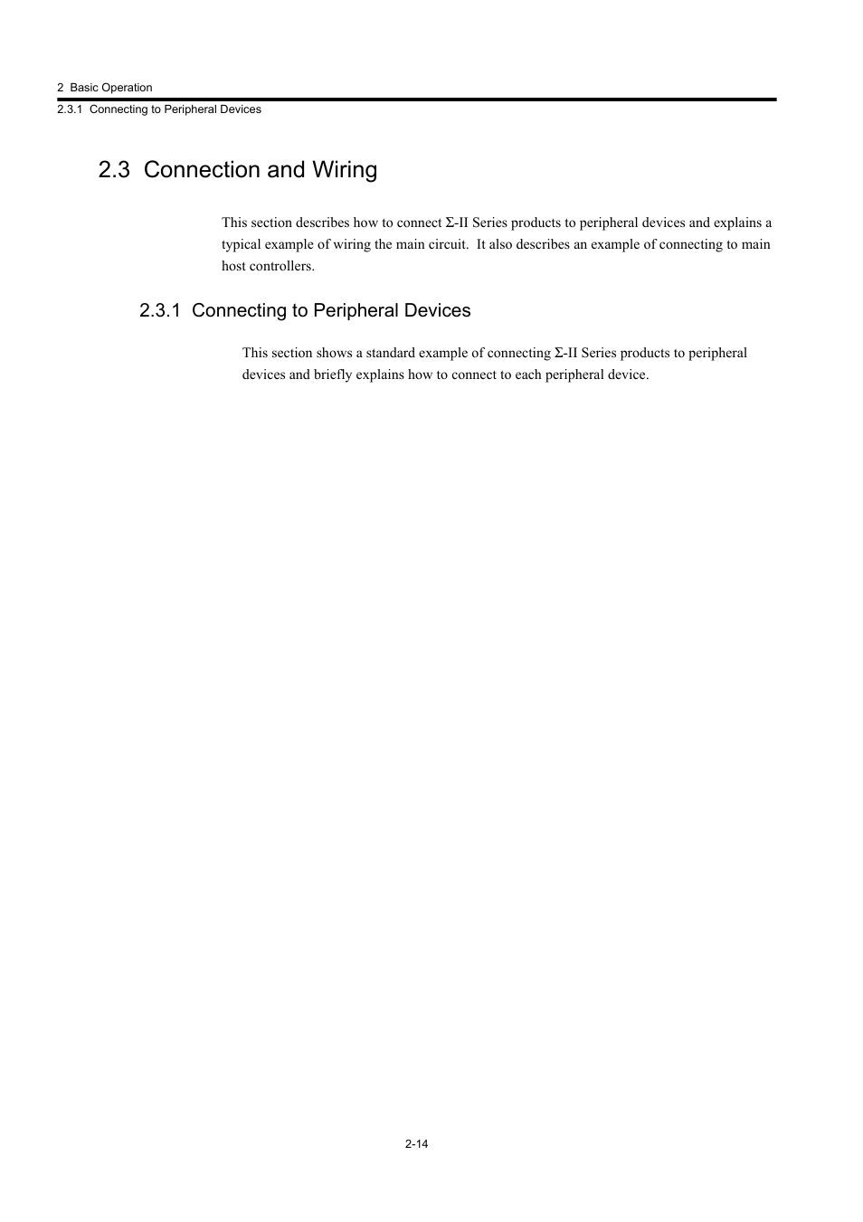 3 connection and wiring, 1 connecting to peripheral devices | Yaskawa Large Capacity Sigma II Series User Manual | Page 41 / 405