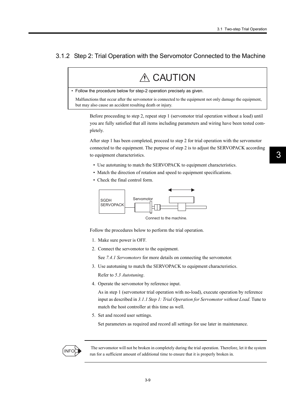 Caution | Yaskawa Large Capacity Sigma II Series User Manual | Page 72 / 405