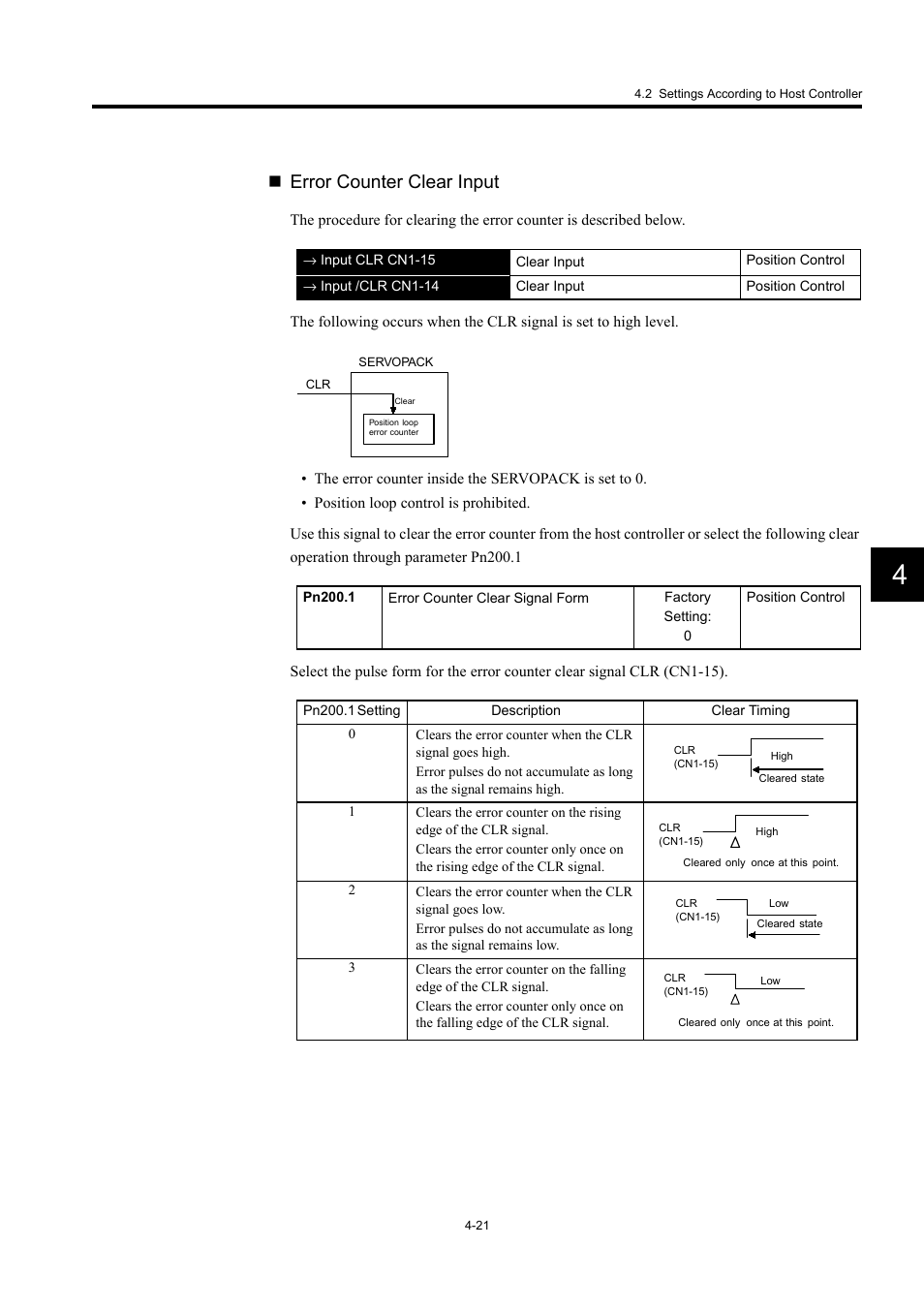 Error counter clear input | Yaskawa Large Capacity Sigma II Series User Manual | Page 97 / 405