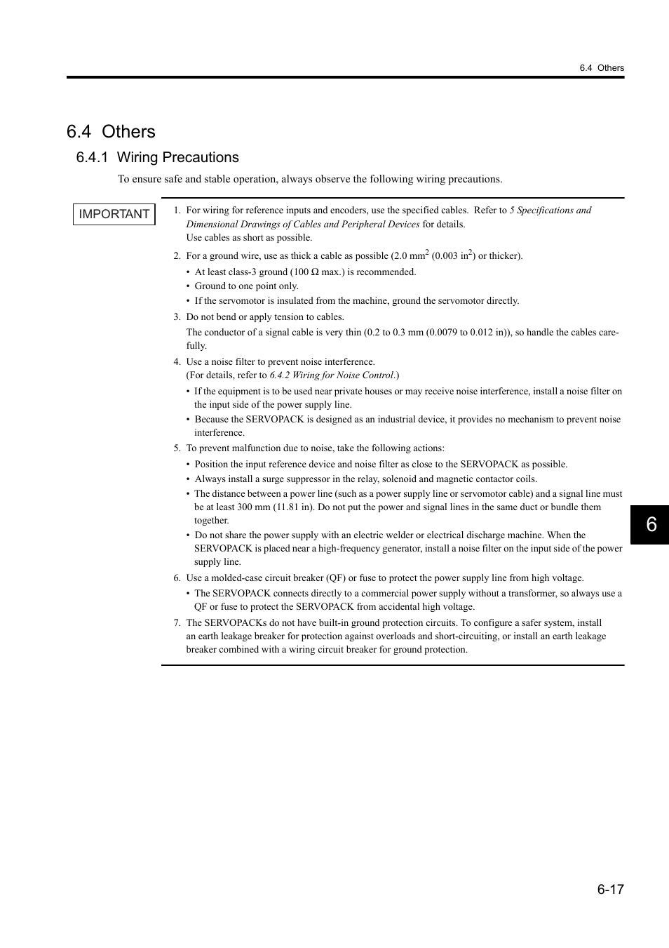4 others, 1 wiring precautions | Yaskawa Sigma II Series DC Power Input SGMAJ User Manual | Page 136 / 334