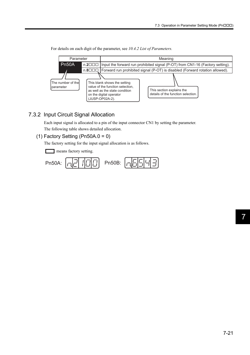 2 input circuit signal allocation | Yaskawa Sigma II Series DC Power Input SGMAJ User Manual | Page 165 / 334