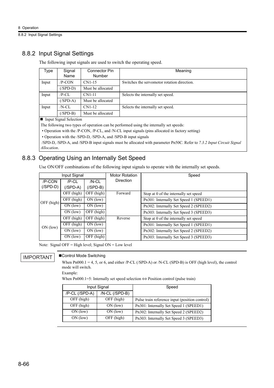 2 input signal settings, 3 operating using an internally set speed | Yaskawa Sigma II Series DC Power Input SGMAJ User Manual | Page 239 / 334