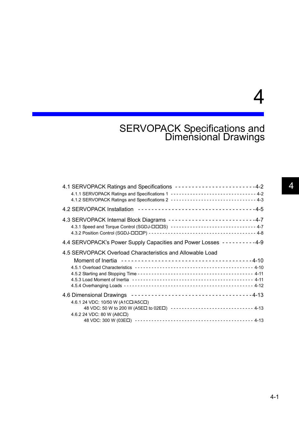 Servopack specifications and dimensional drawings | Yaskawa Sigma II Series DC Power Input SGMAJ User Manual | Page 85 / 334