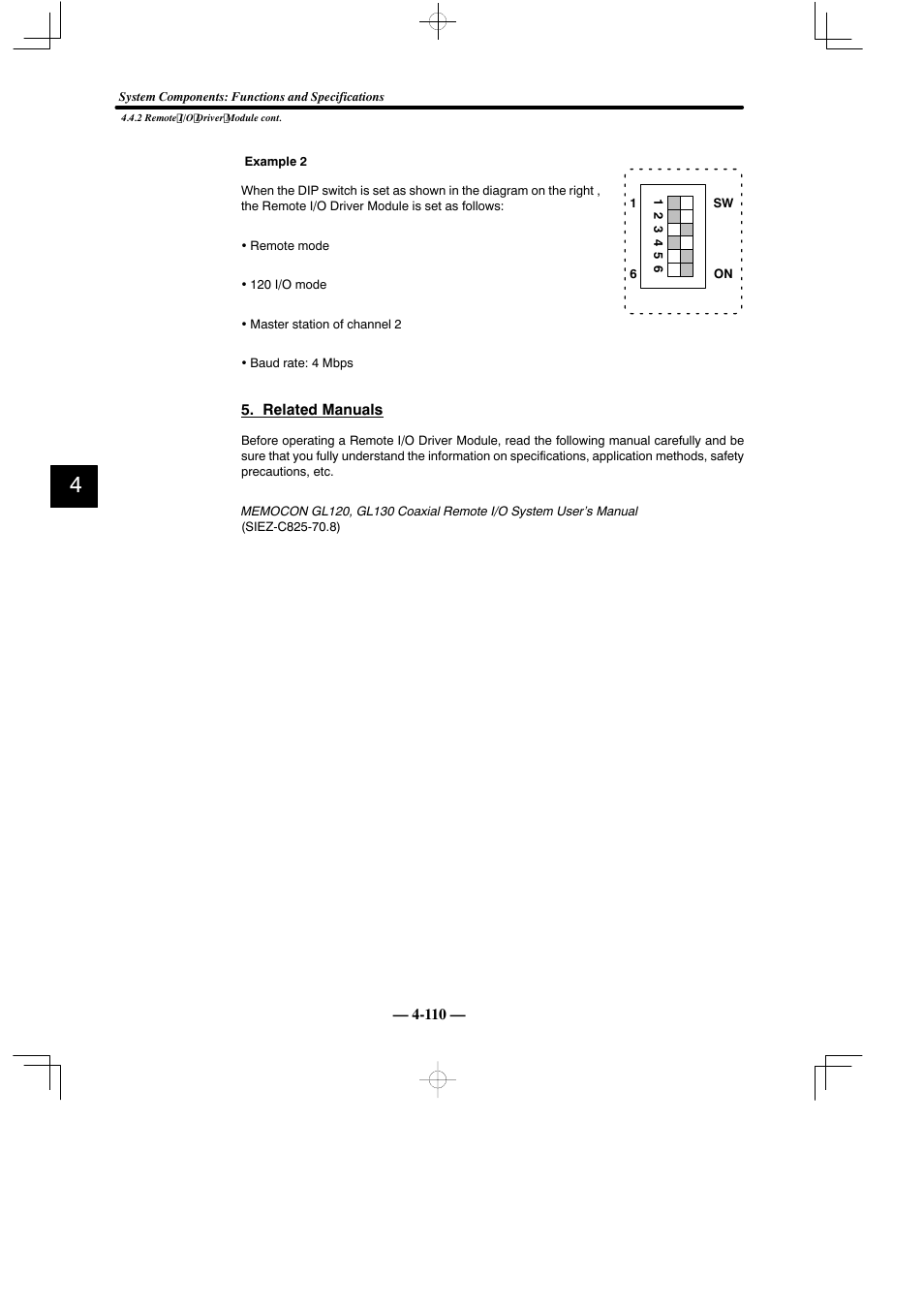 Yaskawa MEMOCON GL120 User Manual | Page 166 / 495