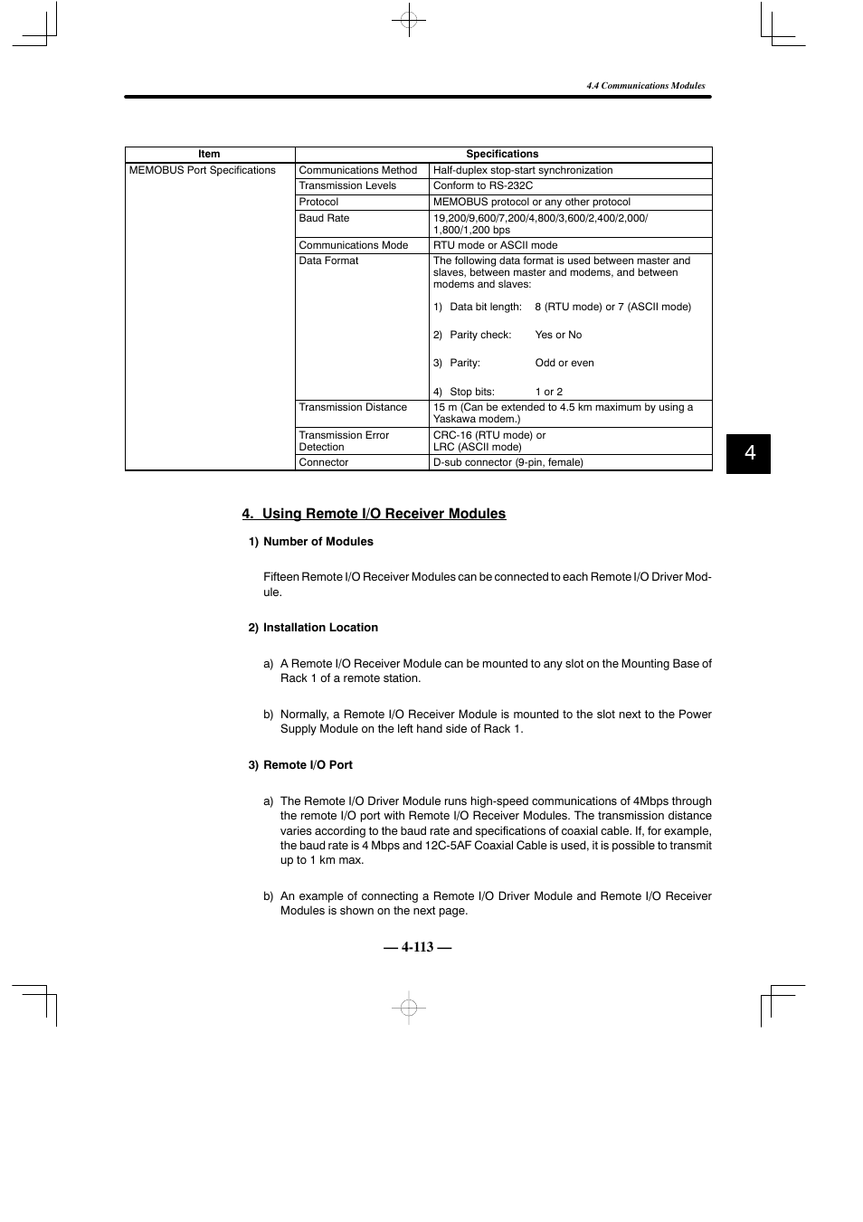 Yaskawa MEMOCON GL120 User Manual | Page 169 / 495