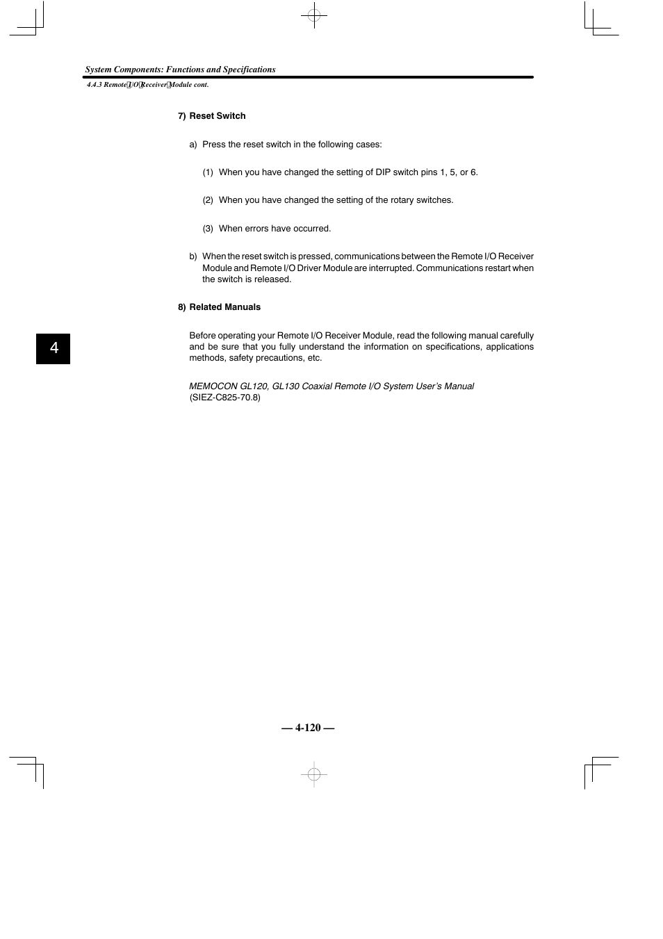 Yaskawa MEMOCON GL120 User Manual | Page 176 / 495