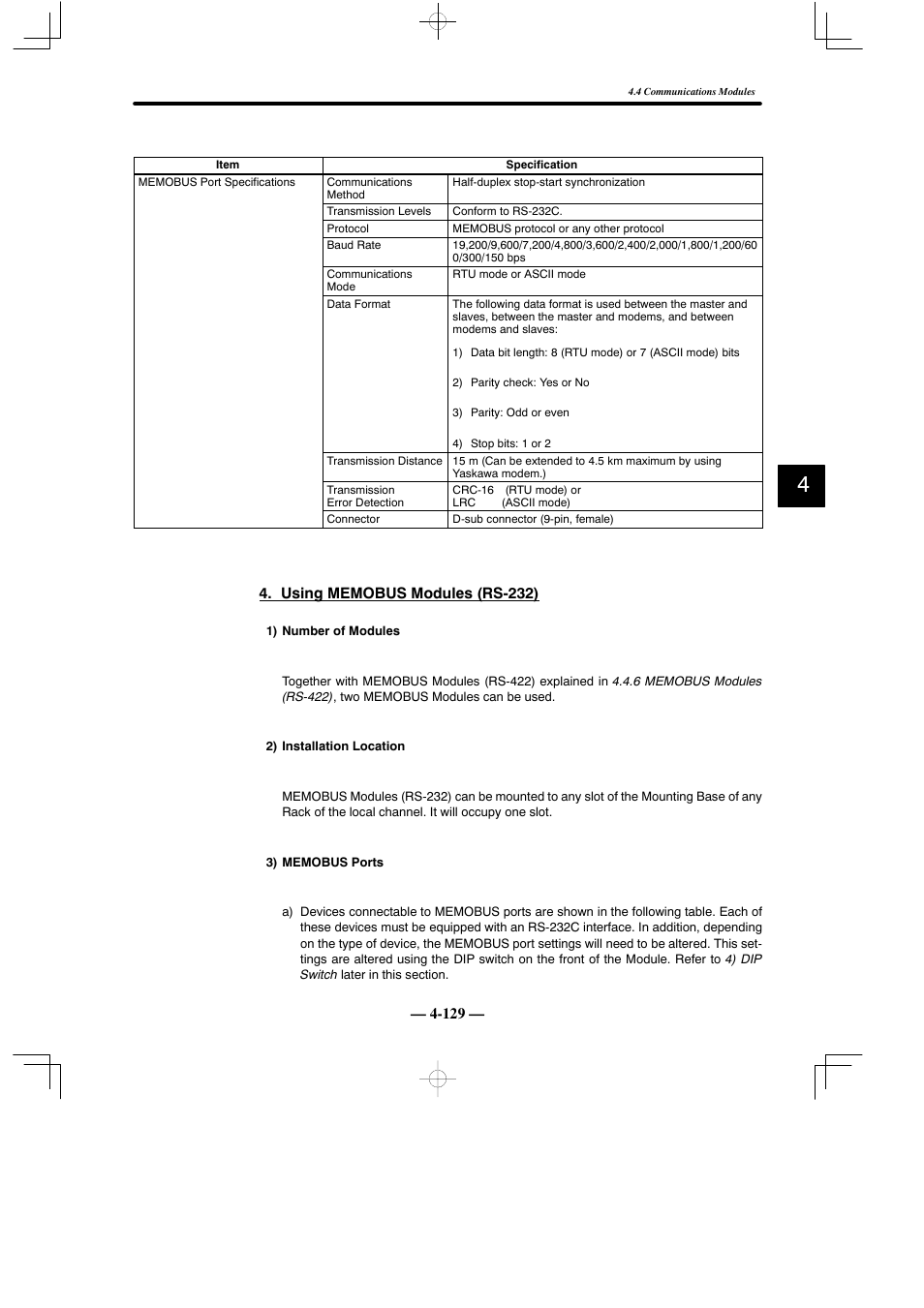 Yaskawa MEMOCON GL120 User Manual | Page 185 / 495