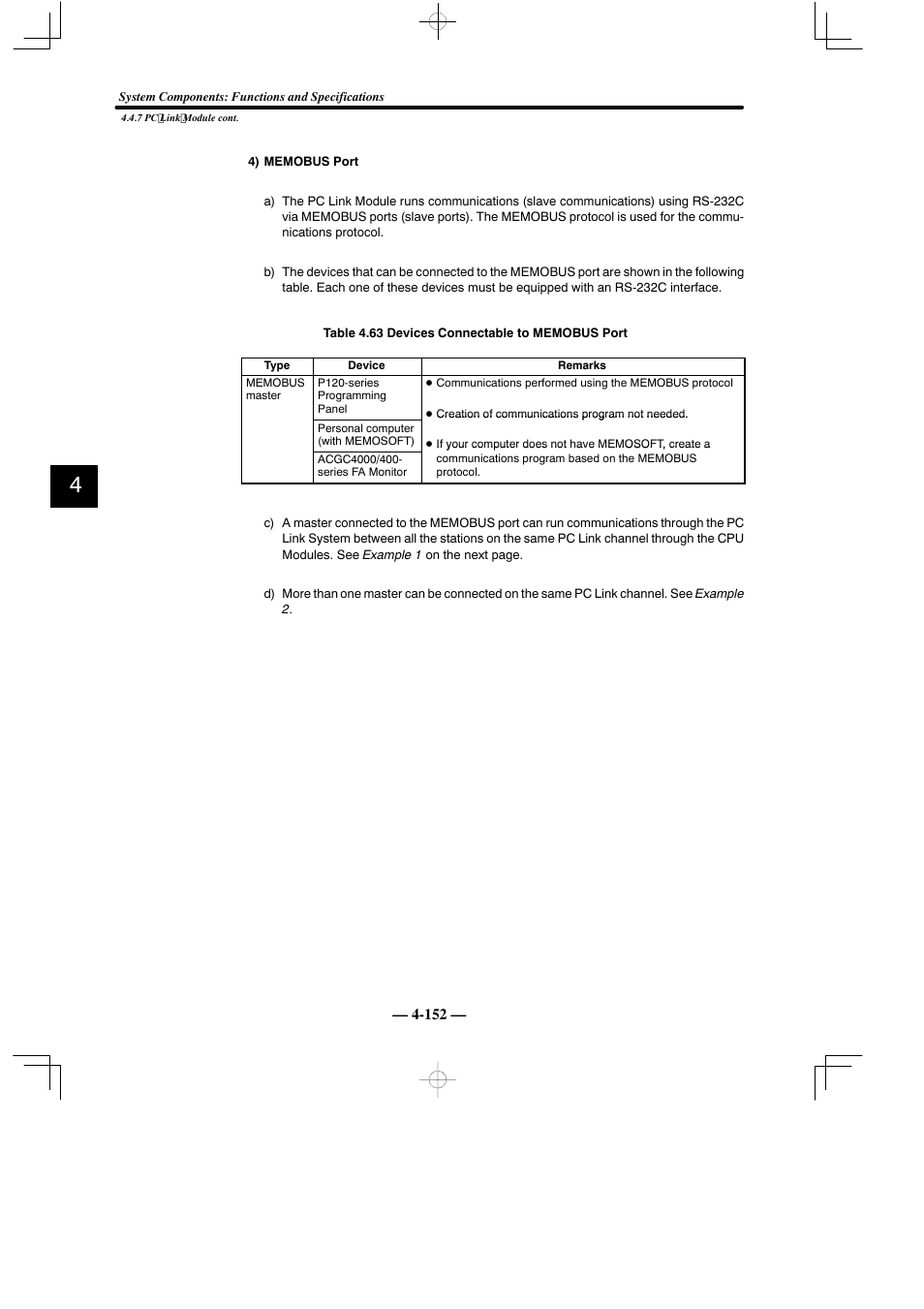 Yaskawa MEMOCON GL120 User Manual | Page 208 / 495