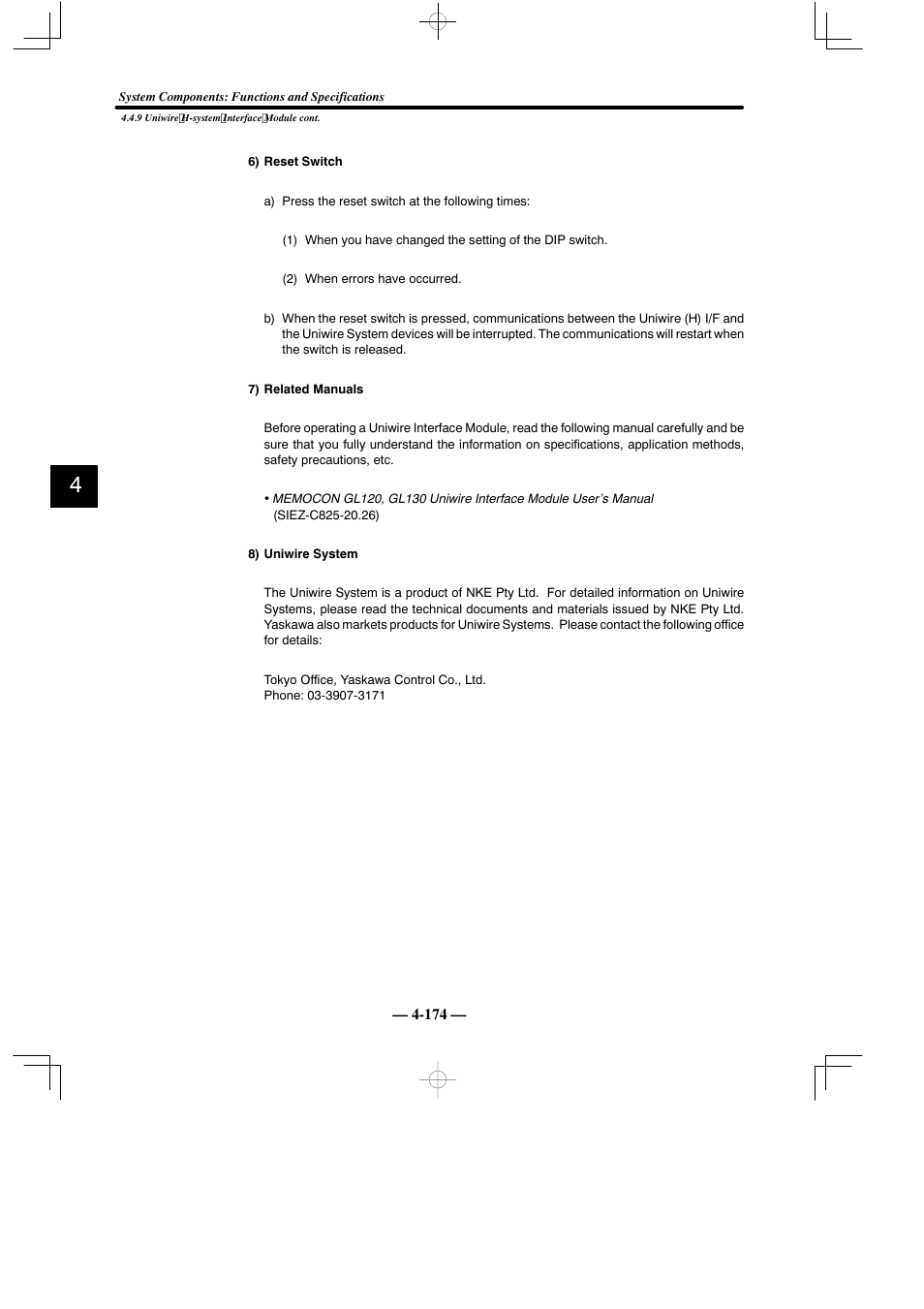 Yaskawa MEMOCON GL120 User Manual | Page 230 / 495