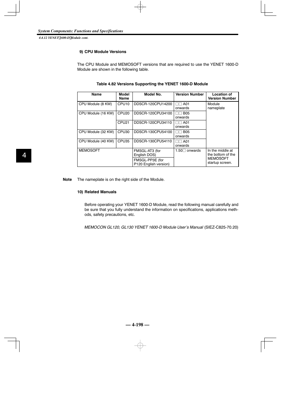 Yaskawa MEMOCON GL120 User Manual | Page 254 / 495