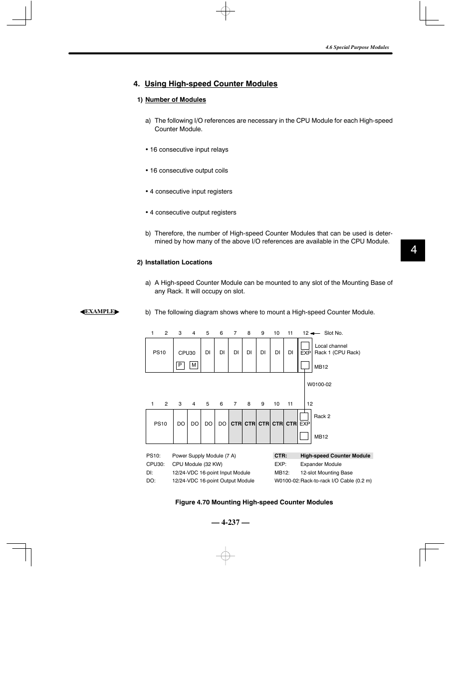 237 — 4. using high-speed counter modules | Yaskawa MEMOCON GL120 User Manual | Page 293 / 495