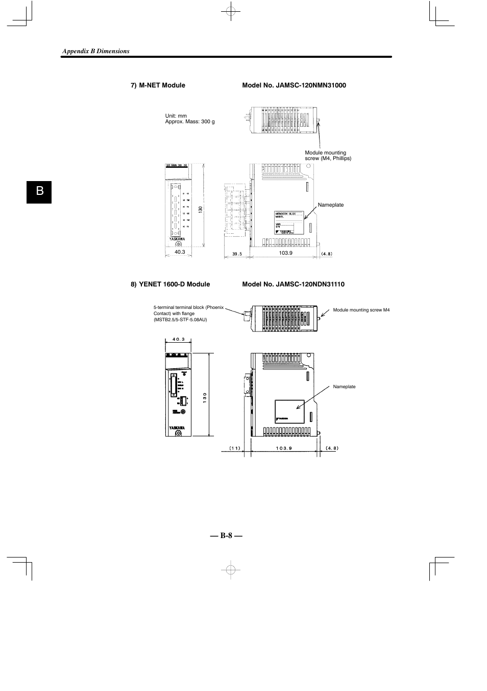 Yaskawa MEMOCON GL120 User Manual | Page 471 / 495
