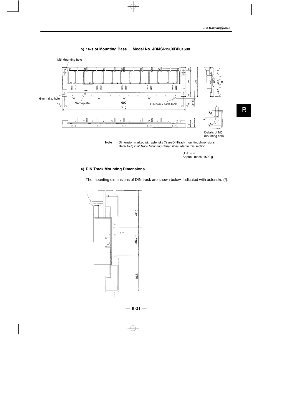 B-21 | Yaskawa MEMOCON GL120 User Manual | Page 484 / 495