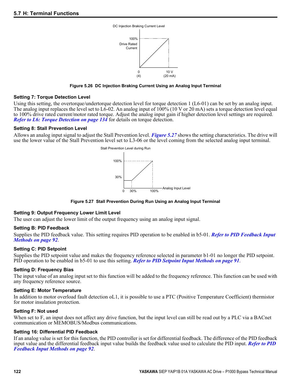 Yaskawa AC Drive P1000 Bypass Technical Manual User Manual | Page 122 / 392