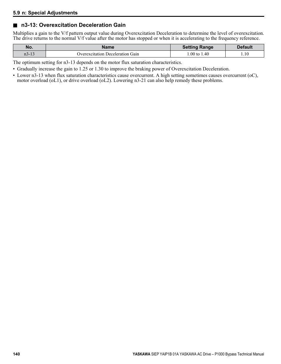 Yaskawa AC Drive P1000 Bypass Technical Manual User Manual | Page 140 / 392