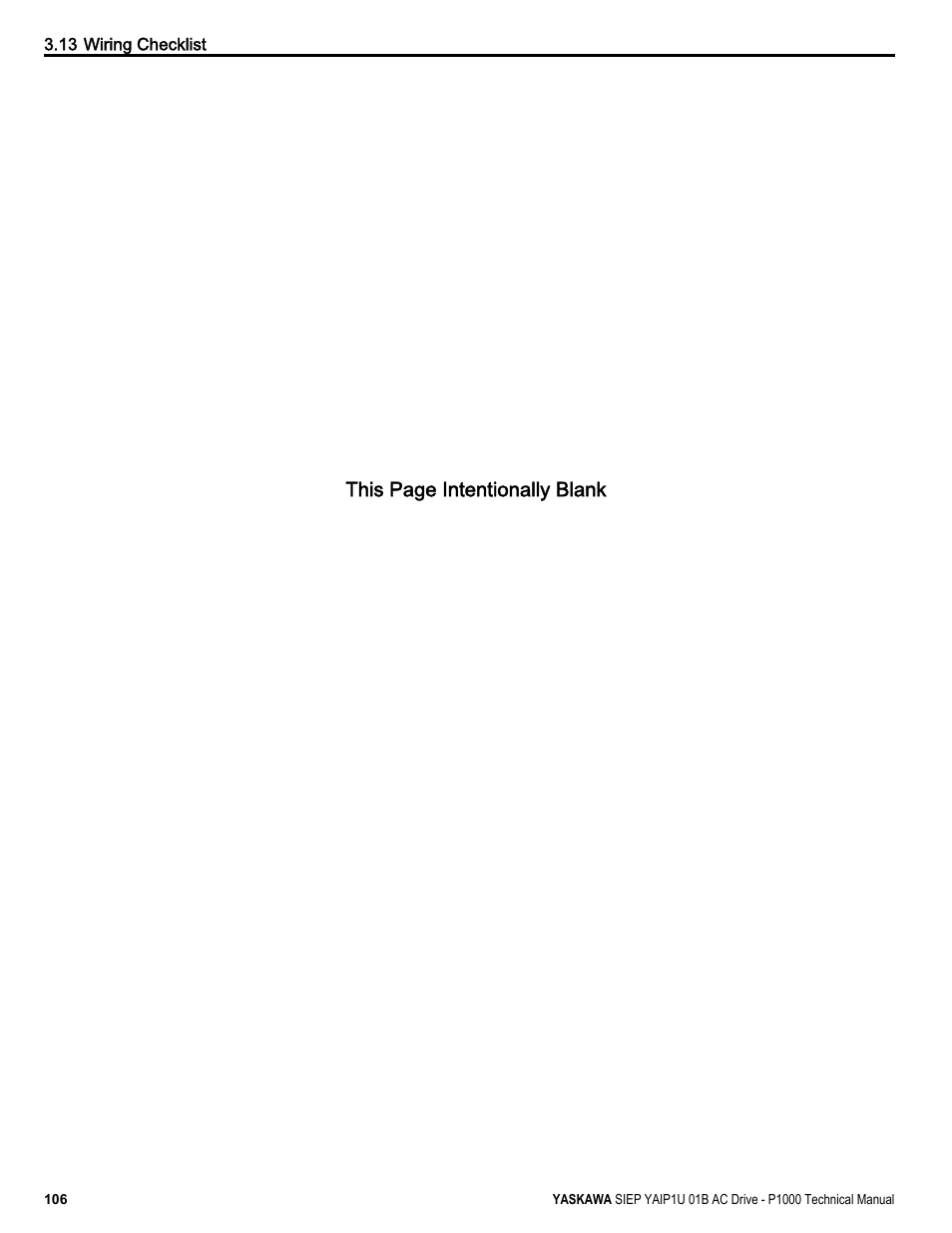 This page intentionally blank | Yaskawa AC Drive-P1000 Industrial Fan User Manual | Page 106 / 570