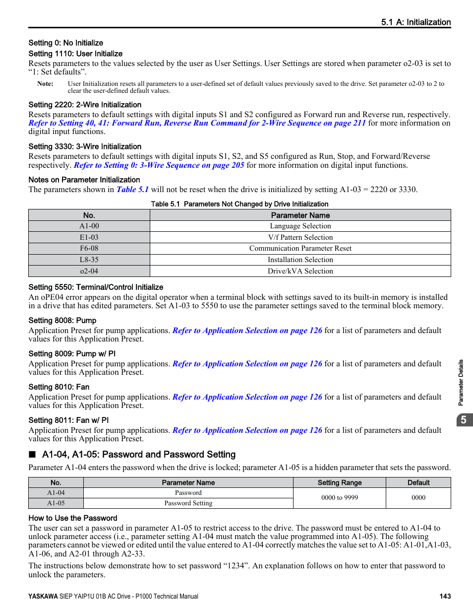 Yaskawa AC Drive-P1000 Industrial Fan User Manual | Page 143 / 570