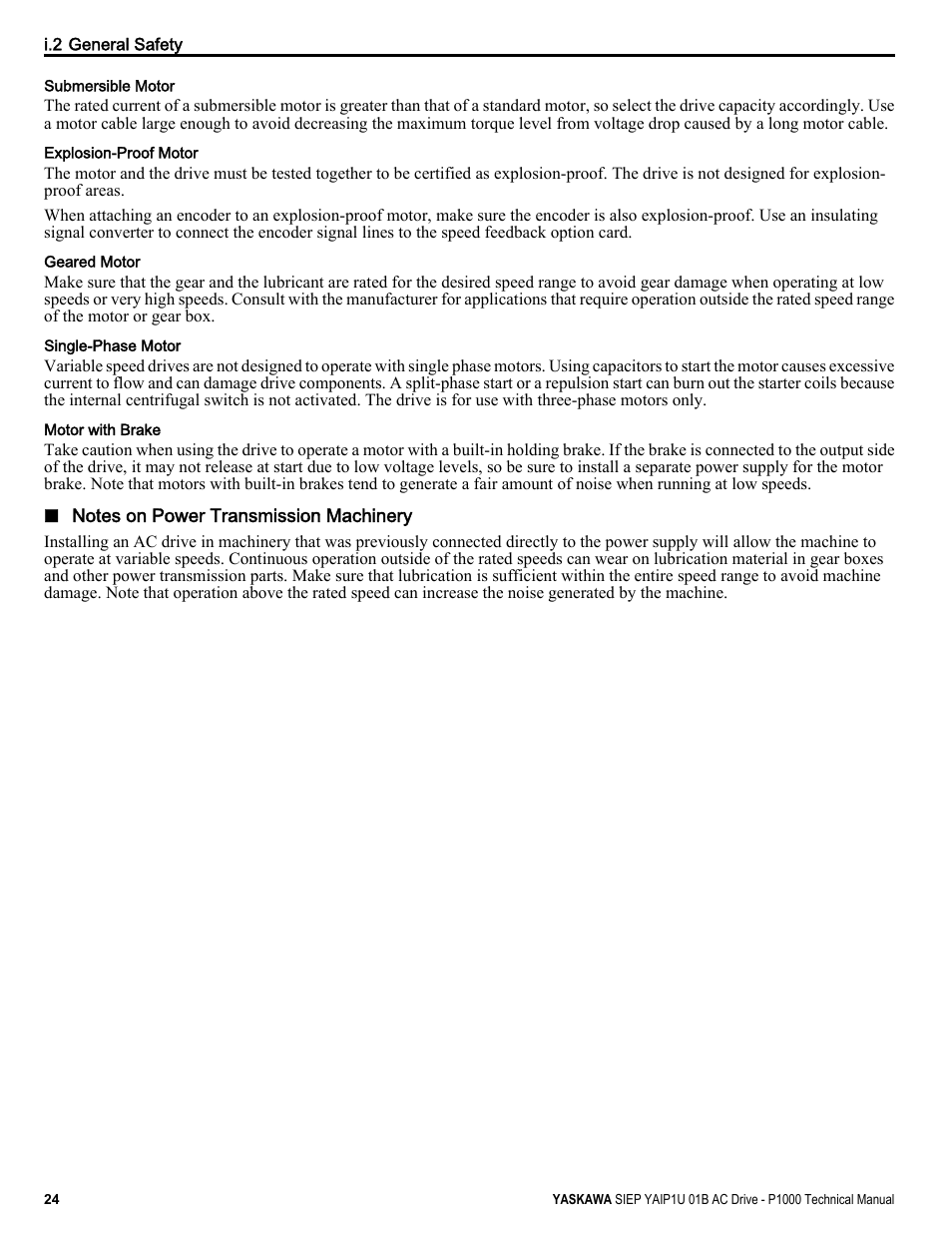 Yaskawa AC Drive-P1000 Industrial Fan User Manual | Page 24 / 570