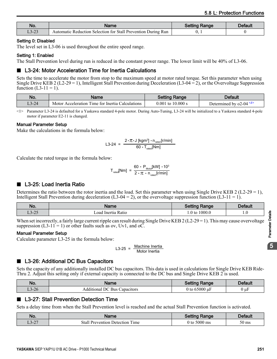 Yaskawa AC Drive-P1000 Industrial Fan User Manual | Page 251 / 570