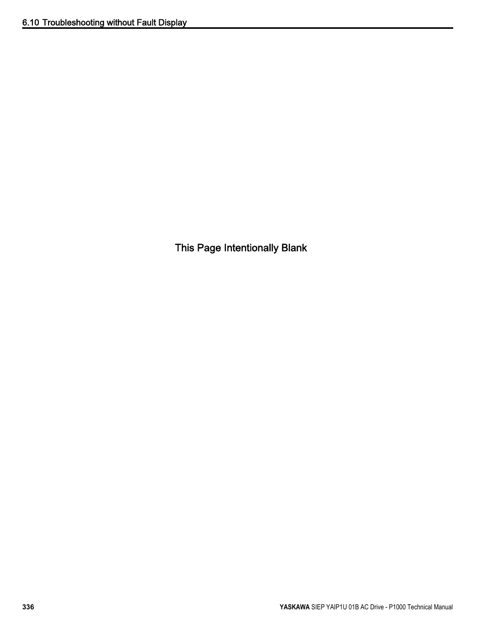 This page intentionally blank | Yaskawa AC Drive-P1000 Industrial Fan User Manual | Page 336 / 570