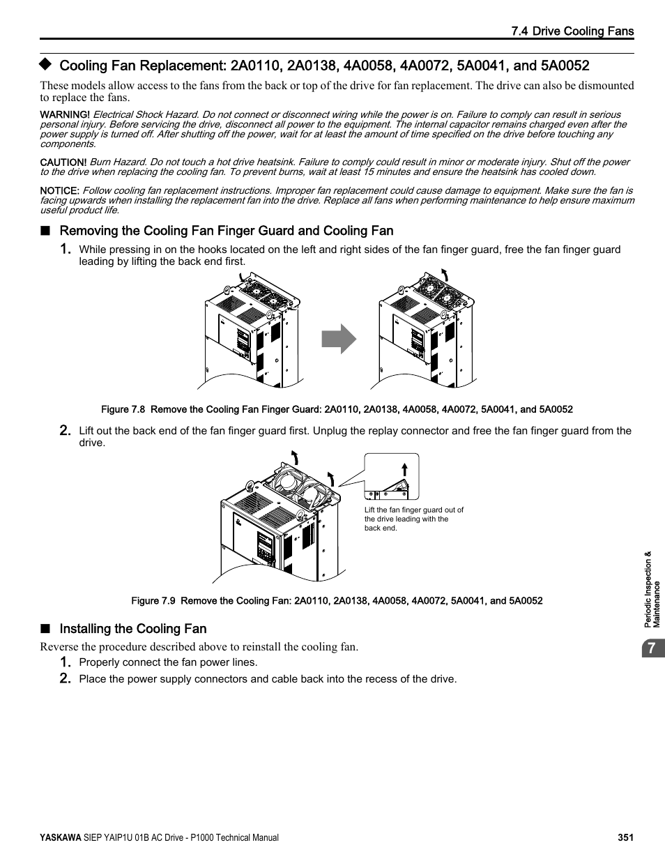 Yaskawa AC Drive-P1000 Industrial Fan User Manual | Page 351 / 570