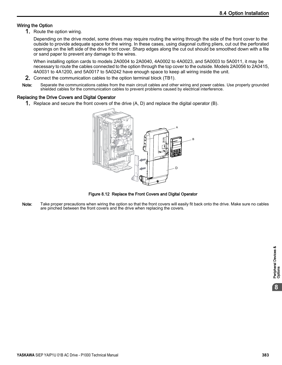 Yaskawa AC Drive-P1000 Industrial Fan User Manual | Page 383 / 570