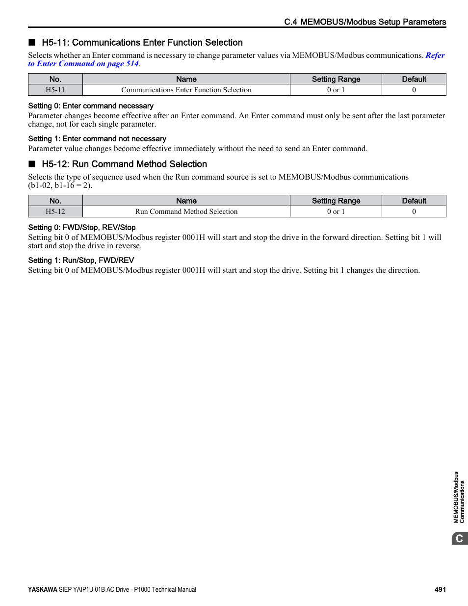 Yaskawa AC Drive-P1000 Industrial Fan User Manual | Page 491 / 570