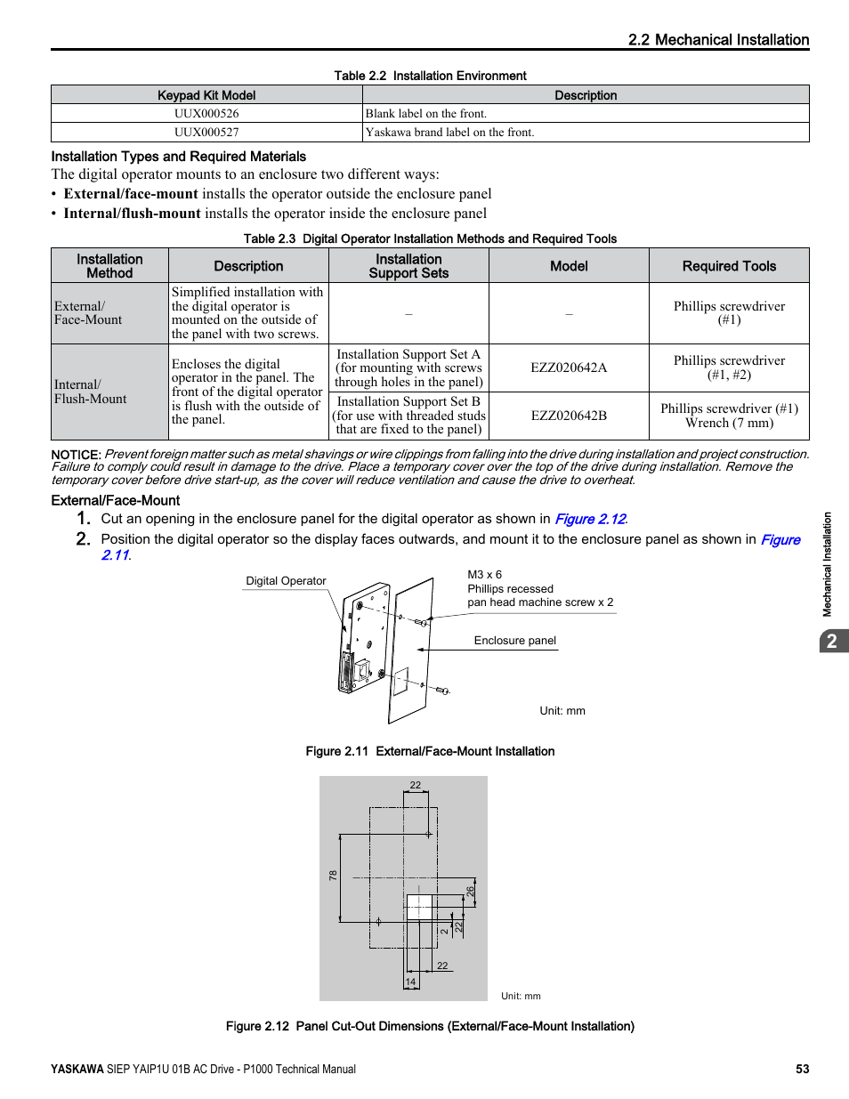 Yaskawa AC Drive-P1000 Industrial Fan User Manual | Page 53 / 570