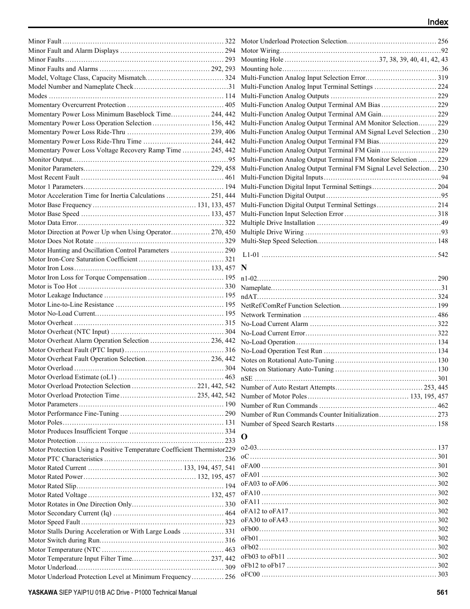 Yaskawa AC Drive-P1000 Industrial Fan User Manual | Page 561 / 570