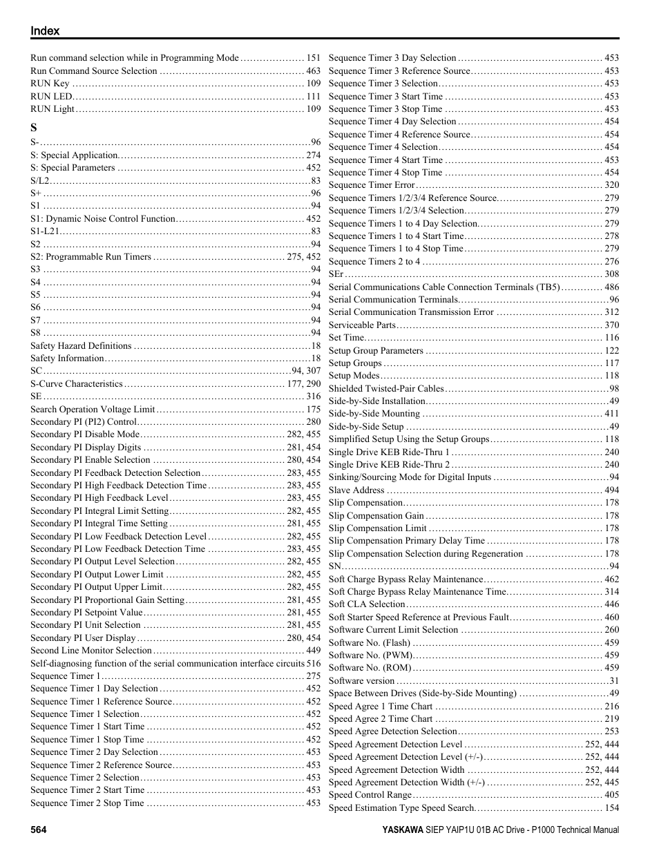 Yaskawa AC Drive-P1000 Industrial Fan User Manual | Page 564 / 570