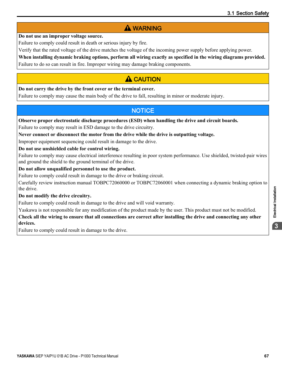 Yaskawa AC Drive-P1000 Industrial Fan User Manual | Page 67 / 570