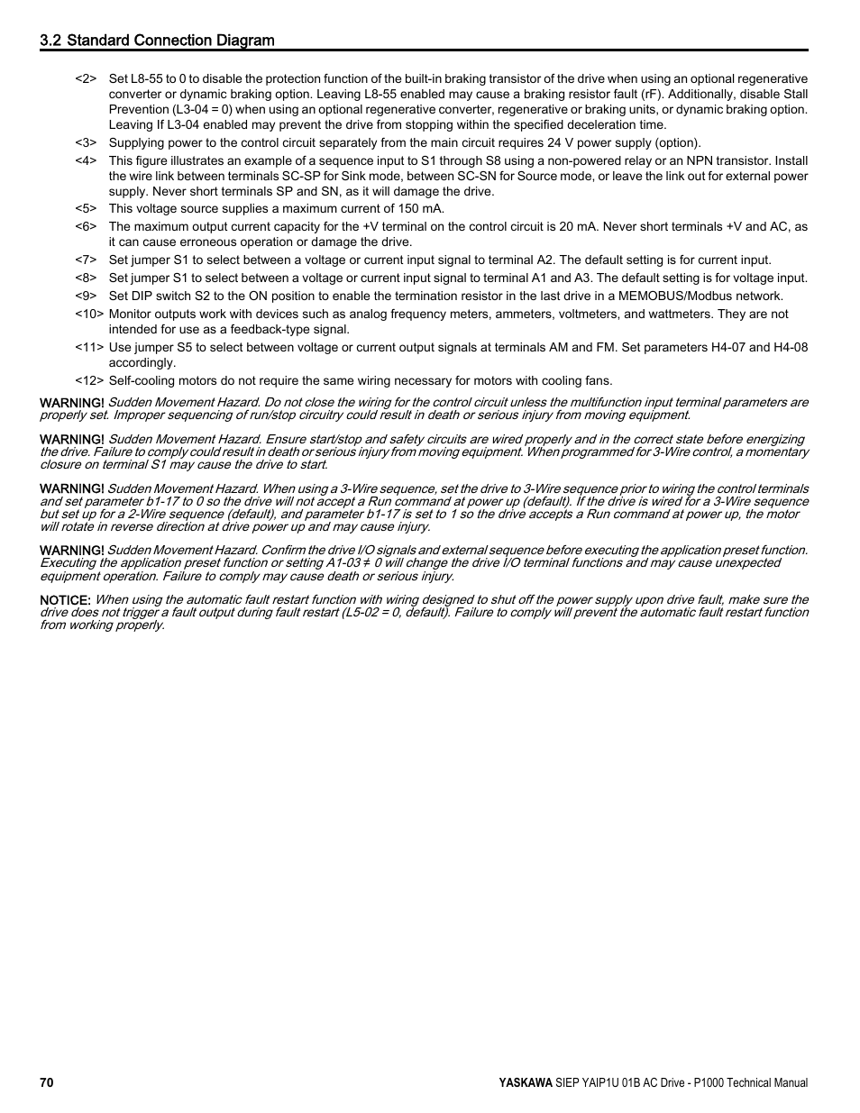 Yaskawa AC Drive-P1000 Industrial Fan User Manual | Page 70 / 570