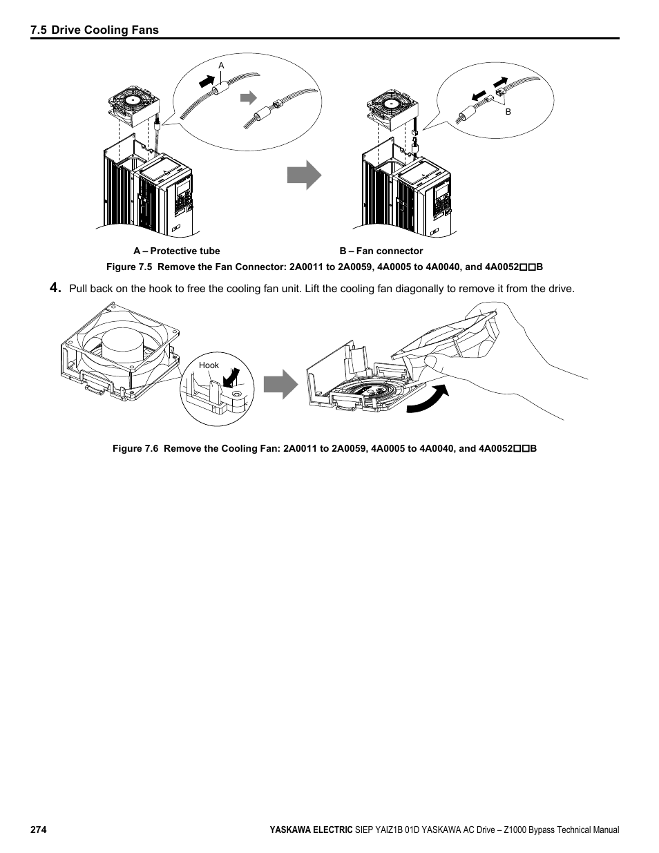 Yaskawa AC Drive Z1000 Bypass Technical Manual User Manual | Page 274 / 462