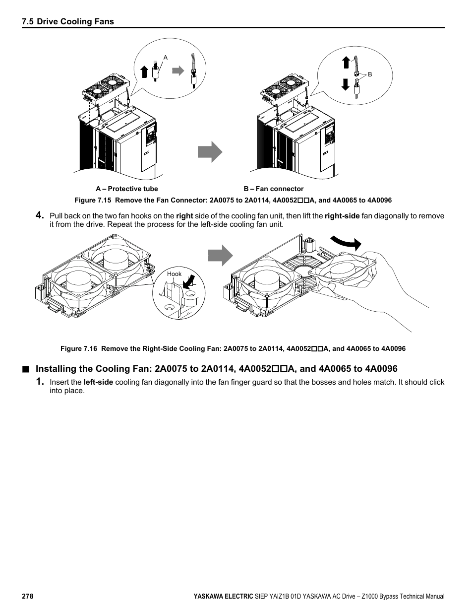 Yaskawa AC Drive Z1000 Bypass Technical Manual User Manual | Page 278 / 462